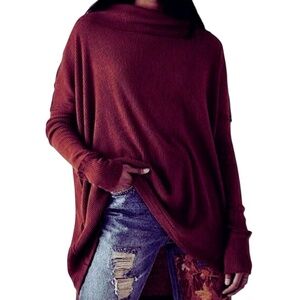Free People Juicy Long Sleeve Cowl Neck Top Date Night